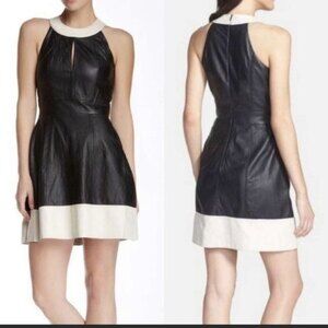 NWT French Connection Jive Halter Leather Dress 8